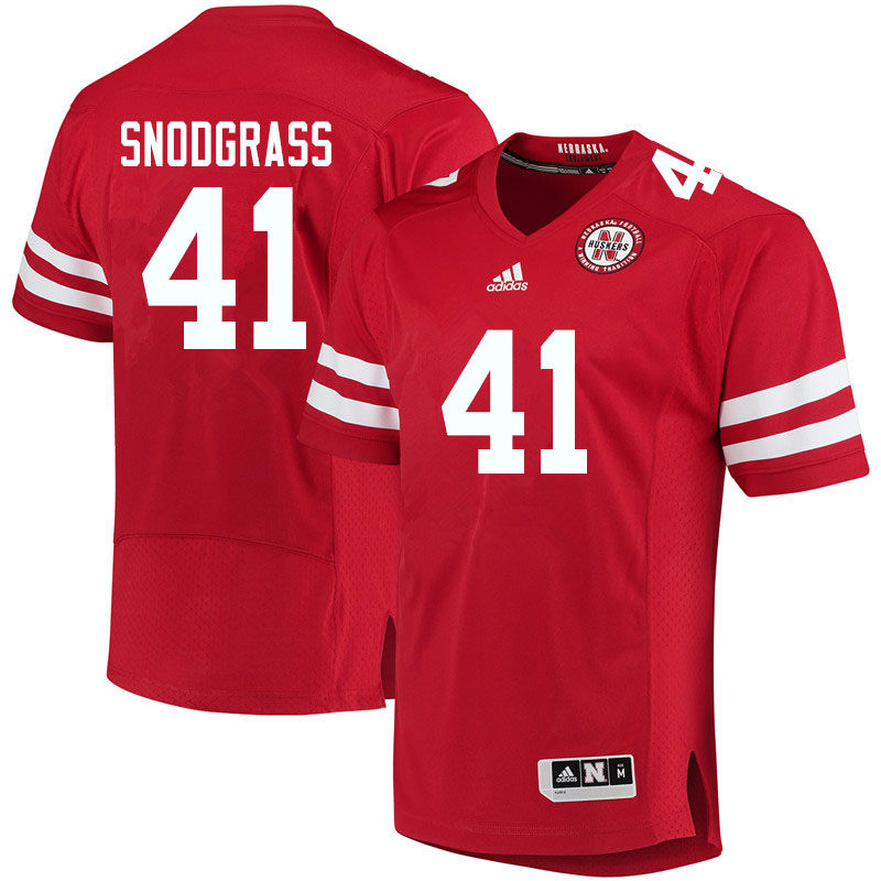 Men #41 Garrett Snodgrass Nebraska Cornhuskers College Football Jerseys Sale-Red - Click Image to Close